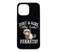 Carcasa para iPhone 13 Pro MAX Cute Womens Kids Kawaii Girl Who Loves Ferrets Lover