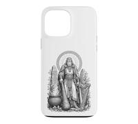Carcasa para iPhone 13 Pro MAX Dagda Celta Padre Dios Sagrado Caldero Línea Arte