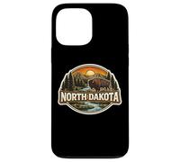 Carcasa para iPhone 13 Pro MAX Dakota del Norte Souvenir Vacation Memorabilia Badge State Trip