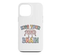 Carcasa para iPhone 13 Pro MAX Dale un Beso a tu Cerebro, inspira, educa, Genial, Retro, Vintage