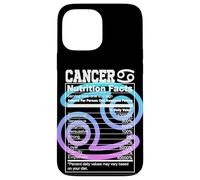 Carcasa para iPhone 13 Pro MAX Datos Nutricionales del Cáncer Signo del Zodíaco Astrología Azul Púrpura