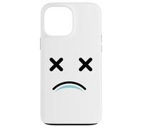 Carcasa para iPhone 13 Pro MAX Dead Tired Face - Funny Cartoon White/Blue