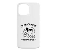 Carcasa para iPhone 13 Pro MAX Dear Cancer Wrong Dog Funny Cancer Concientización del Cáncer Diseño de Perro
