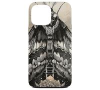 Carcasa para iPhone 13 Pro MAX Death Head Polilla gótica Oculta Rosa Pentagrama Arte