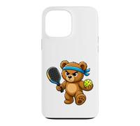 Carcasa para iPhone 13 Pro MAX Diadema de Oso de Peluche para Jugador de Pickleball