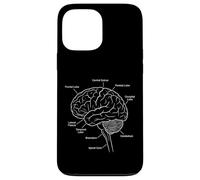 Carcasa para iPhone 13 Pro MAX Diagrama etiquetado de neurociencia anatomía del Cerebro Humano