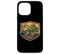Carcasa para iPhone 13 Pro MAX Dinosaurio Excavador Operador Equipo Pesado Dino Niños Niños