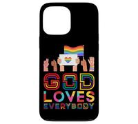Carcasa para iPhone 13 Pro MAX Dios ama a Todos Gay Christian Rainbow Meme