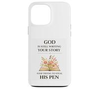 Carcasa para iPhone 13 Pro MAX Dios aún no ha Terminado Fe sobre el Miedo Siempre Mensajes bíblicos Esperanza