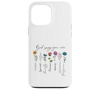 Carcasa para iPhone 13 Pro MAX Dios Dice Que Eres único Especial Fuerte fe Cristiana