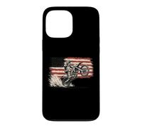 Carcasa para iPhone 13 Pro MAX Dirt Bike American Flag Motocross Biker Vintage USA Cool
