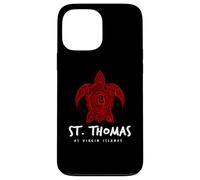 Carcasa para iPhone 13 Pro MAX Diseño de Buceo de Tortuga Marina Tribal de St. Thomas USVI