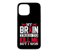 Carcasa para iPhone 13 Pro MAX Diseño de Cinta MY Brain Tried TO Kill ME Pero I Won