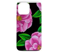 Carcasa para iPhone 13 Pro MAX Diseño Floral de Camelia Rosa con patrón de Flores Fucsia