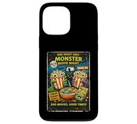 Carcasa para iPhone 13 Pro MAX Diseño Película Horror Retro con Palomitas Monstruo Drive-In