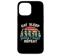 Carcasa para iPhone 13 Pro MAX Divertida Camiseta Eat Sleep Play Chess Repeat para un Jugador de ajedrez