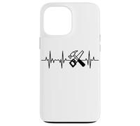 Carcasa para iPhone 13 Pro MAX Divertido Artesano de la Madera con latidos de corazón