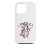 Carcasa para iPhone 13 Pro MAX Divertido diseño de Gooseicorn Unicorn Goose Adventure Goose para niños