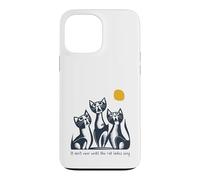 Carcasa para iPhone 13 Pro MAX Divertido Juego de Palabras con Gatos No Termina hasta Que Las señoras de los Gatos canten