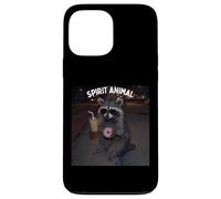 Carcasa para iPhone 13 Pro MAX Divertido Mapache con un Animal Espiritual de Dona y café Helado