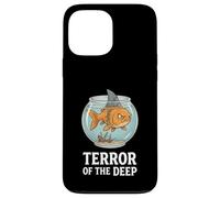 Carcasa para iPhone 13 Pro MAX Divertido pez Dorado con Aleta de tiburón: Terror of The Deep