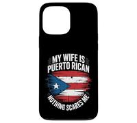 Carcasa para iPhone 13 Pro MAX Divertido Puerto Rico Esposa Marido Boricua Bandera Matrimonio Humor