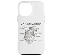 Carcasa para iPhone 13 Pro MAX Dog Lover Heart Anatomy Shirt - Dog Owner, Medic, Veterinary