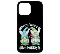 Carcasa para iPhone 13 Pro MAX Don`t Worry Be Hoppy with Cute Bunny Ears and Easter GNOME