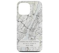 Carcasa para iPhone 13 Pro MAX Donde comenzó Nuestra Historia - Mapa de la Ciudad de Nueva York