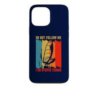 Carcasa para iPhone 13 Pro MAX Don't Follow Me I Do Stupid Things Retro Windsurf