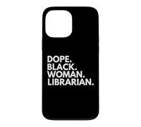 Carcasa para iPhone 13 Pro MAX Dope Bibliotecaria Mujer Negra Bibliotecarios Afroamericanos
