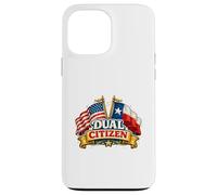 Carcasa para iPhone 13 Pro MAX Dual Citizen Texas American Flag Patriotic Funny Pride