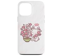Carcasa para iPhone 13 Pro MAX Easter Bunny Pink Sakura Flower Cute Japanese Cherry Blossom