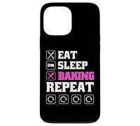 Carcasa para iPhone 13 Pro MAX Eat Sleep Bake Repeat Women Funny Mother's Day Baking Mom