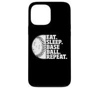 Carcasa para iPhone 13 Pro MAX Eat Sleep Baseball Repeat Softball Catcher Batter Baseballer