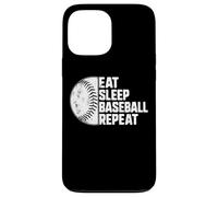 Carcasa para iPhone 13 Pro MAX Eat Sleep Baseball Repeat Softball Catcher Batter Baseballer