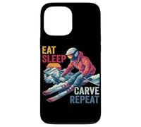 Carcasa para iPhone 13 Pro MAX Eat Sleep Carve Repeat - Ski Driver Sunset Ski Design