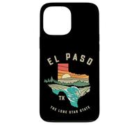 Carcasa para iPhone 13 Pro MAX El Paso Texas Outdoors Vintage Nature Illustration