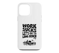 Carcasa para iPhone 13 Pro MAX El Trabajo apesta Vamos a IR a Long Beach California Floral Surf