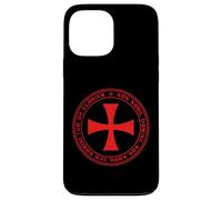 Carcasa para iPhone 13 Pro MAX Emblema de Cruz de Caballeros templarios | Christianity Black
