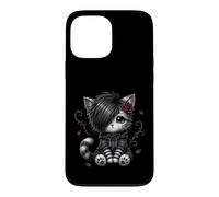 Carcasa para iPhone 13 Pro MAX EMO Cat Rose Regalos góticos Amante de los Gatos Goth Girl Dark Kitty