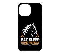 Carcasa para iPhone 13 Pro MAX Equestrian Horse Riding Lover Eat Sleep Ride Repeat