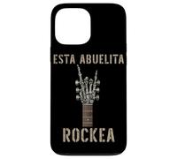 Carcasa para iPhone 13 Pro MAX Esta Abuelita Rockea Mano de Esqueleto Music Rock Guitar