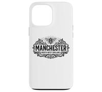 Carcasa para iPhone 13 Pro MAX Estampado Negro Adornado con Abeja del Manchester North England