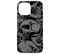 Carcasa para iPhone 13 Pro MAX Estilo 90s Gris Negro Cráneos Tatuaje Tradicional Americano