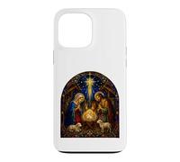 Carcasa para iPhone 13 Pro MAX Estrella de la Natividad Medieval Gótica Catedral Mosaico Escena Artística