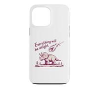 Carcasa para iPhone 13 Pro MAX Everything Is Alright Dinosaur Asteroid Chaos Graphic Retro