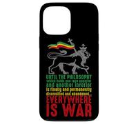 Carcasa para iPhone 13 Pro MAX Everywhere IS War Discurso Haile Selassie León Judá Reggae