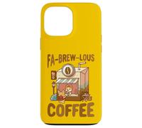 Carcasa para iPhone 13 Pro MAX FA-Brew-Lous Corgi Juego de Palabras de café Barista Amante de los Perros