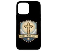 Carcasa para iPhone 13 Pro MAX Fe Esperanza Amor Cristiano Ortodoxo Floral Jesucristo Dios